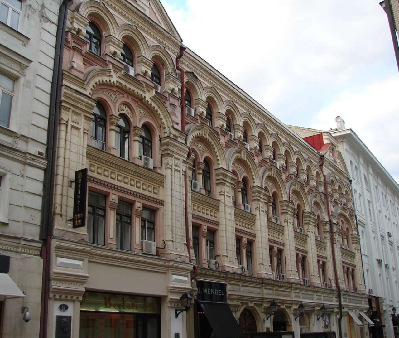 фасад дома, здание по адресу г Москва, Столешников пер, д 11